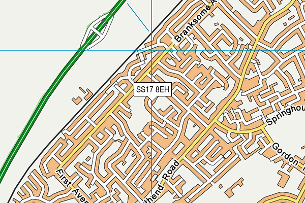 SS17 8EH map - OS VectorMap District (Ordnance Survey)