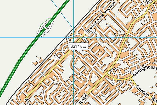 SS17 8EJ map - OS VectorMap District (Ordnance Survey)