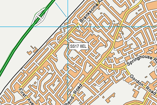 SS17 8EL map - OS VectorMap District (Ordnance Survey)