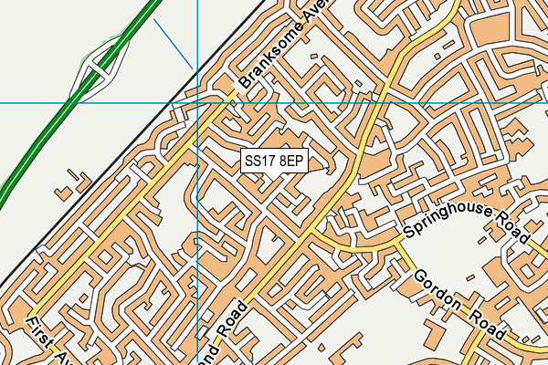 SS17 8EP map - OS VectorMap District (Ordnance Survey)