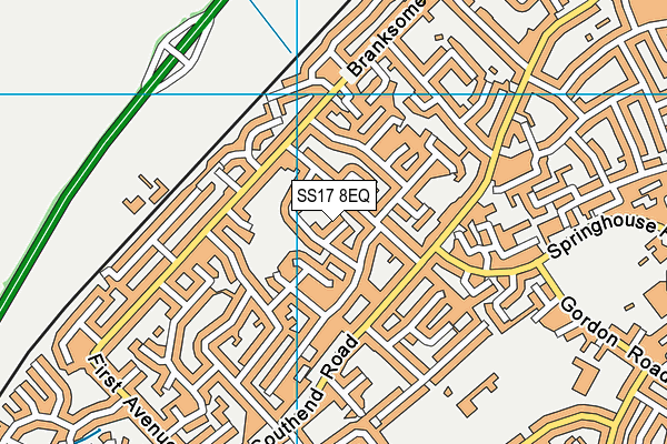 SS17 8EQ map - OS VectorMap District (Ordnance Survey)