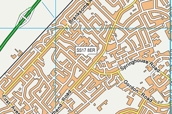 SS17 8ER map - OS VectorMap District (Ordnance Survey)