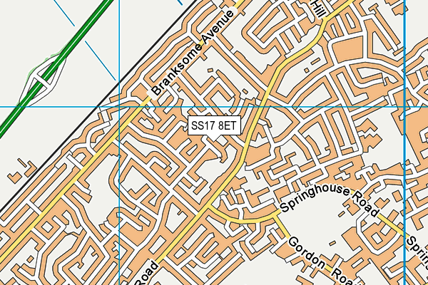 SS17 8ET map - OS VectorMap District (Ordnance Survey)