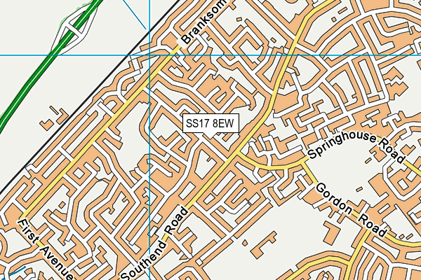 SS17 8EW map - OS VectorMap District (Ordnance Survey)