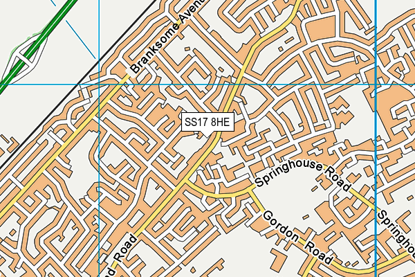 SS17 8HE map - OS VectorMap District (Ordnance Survey)