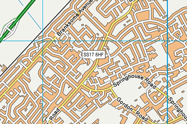 SS17 8HF map - OS VectorMap District (Ordnance Survey)