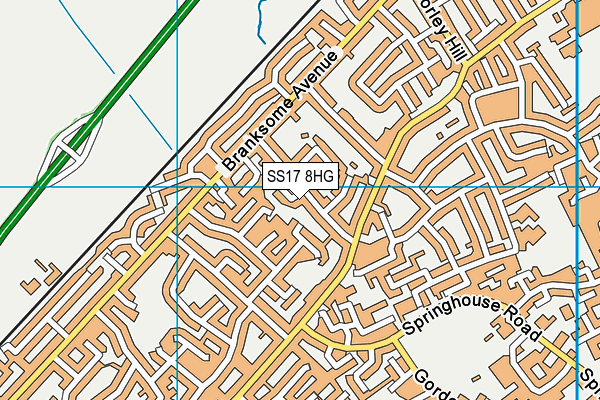 SS17 8HG map - OS VectorMap District (Ordnance Survey)