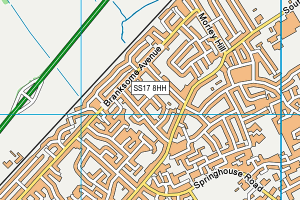 SS17 8HH map - OS VectorMap District (Ordnance Survey)