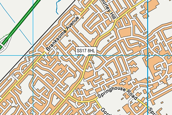 SS17 8HL map - OS VectorMap District (Ordnance Survey)