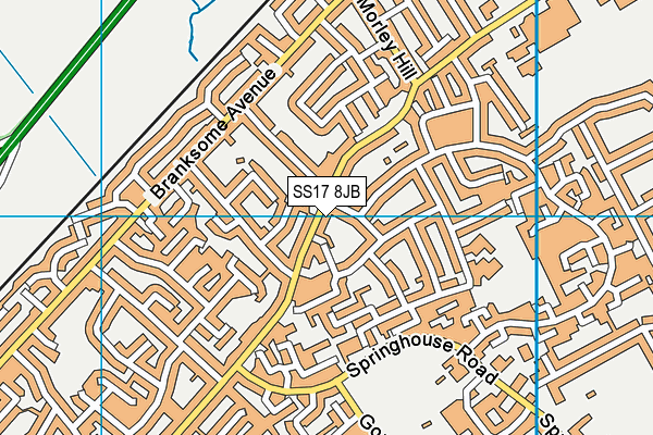 SS17 8JB map - OS VectorMap District (Ordnance Survey)