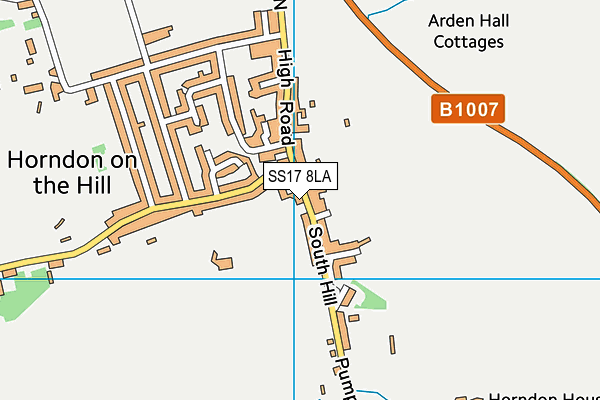 SS17 8LA map - OS VectorMap District (Ordnance Survey)