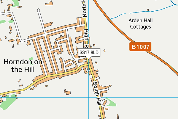 SS17 8LD map - OS VectorMap District (Ordnance Survey)