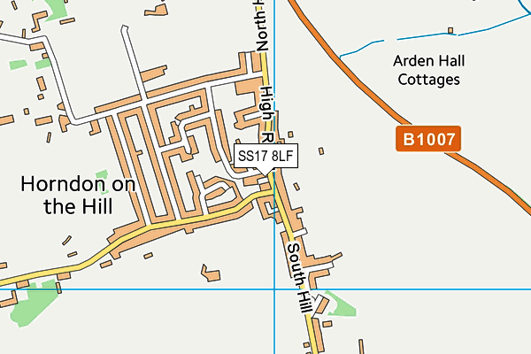 SS17 8LF map - OS VectorMap District (Ordnance Survey)