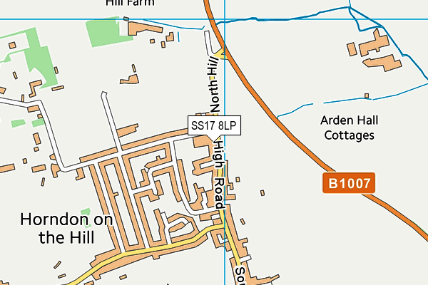 SS17 8LP map - OS VectorMap District (Ordnance Survey)