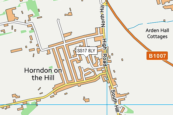 SS17 8LY map - OS VectorMap District (Ordnance Survey)