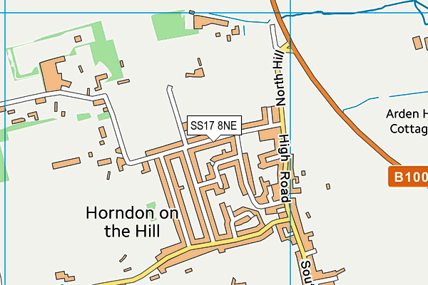 SS17 8NE map - OS VectorMap District (Ordnance Survey)