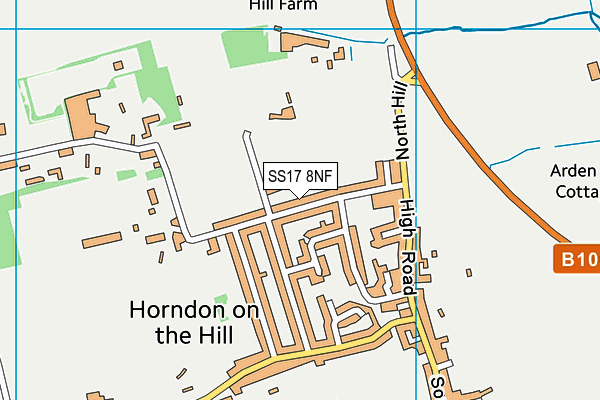 SS17 8NF map - OS VectorMap District (Ordnance Survey)