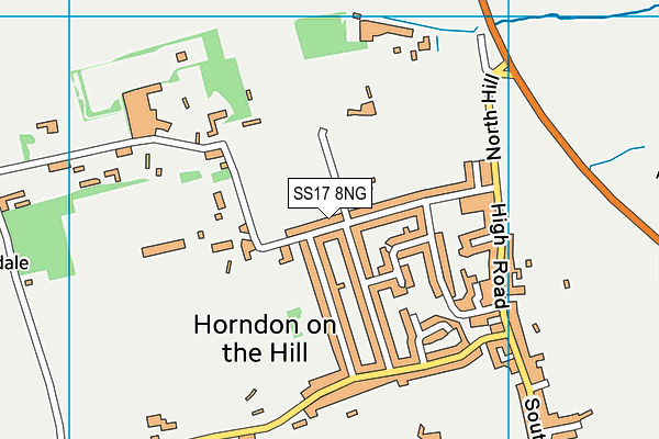 SS17 8NG map - OS VectorMap District (Ordnance Survey)