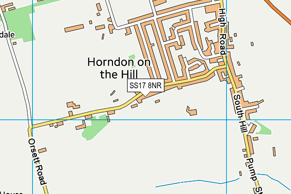 Horndon On The Hill Recreation Ground map (SS17 8NR) - OS VectorMap District (Ordnance Survey)