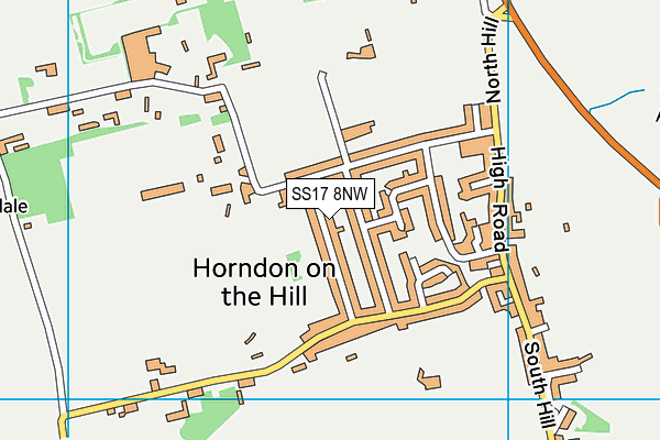 SS17 8NW map - OS VectorMap District (Ordnance Survey)