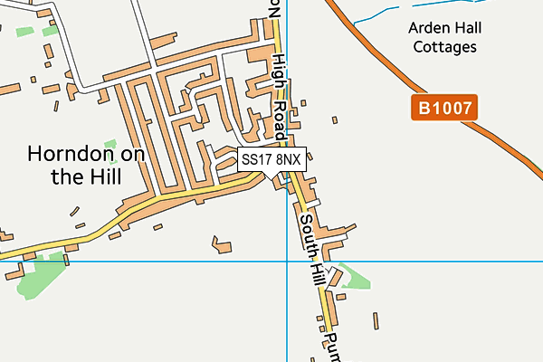 SS17 8NX map - OS VectorMap District (Ordnance Survey)
