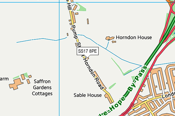 SS17 8PE map - OS VectorMap District (Ordnance Survey)