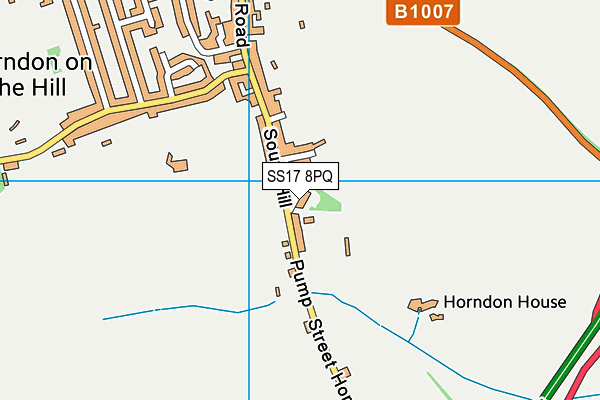 SS17 8PQ map - OS VectorMap District (Ordnance Survey)