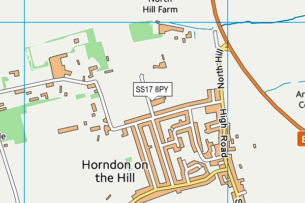 SS17 8PY map - OS VectorMap District (Ordnance Survey)