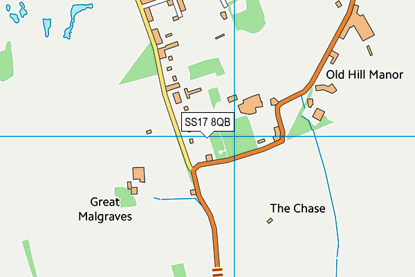 SS17 8QB map - OS VectorMap District (Ordnance Survey)