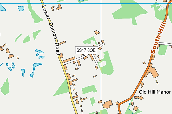 SS17 8QE map - OS VectorMap District (Ordnance Survey)
