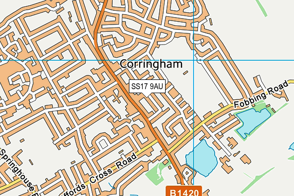 Map of CORRINGHAM SOFT PLAY LTD at district scale