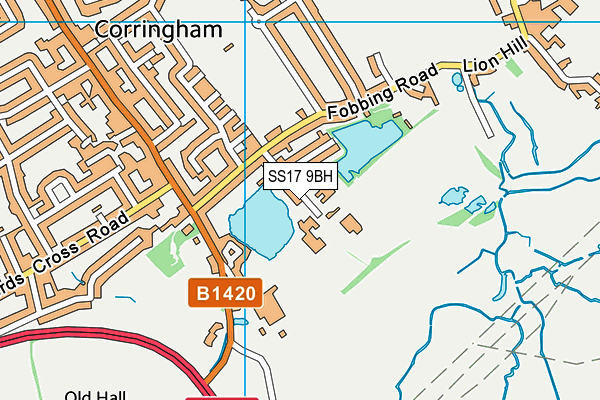 Corringham Primary School map (SS17 9BH) - OS VectorMap District (Ordnance Survey)
