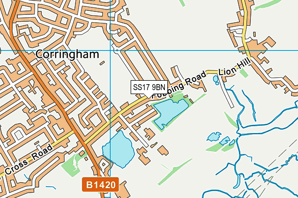 SS17 9BN map - OS VectorMap District (Ordnance Survey)