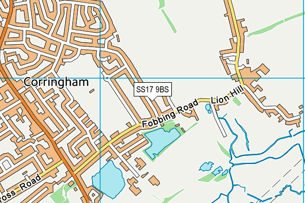 SS17 9BS map - OS VectorMap District (Ordnance Survey)