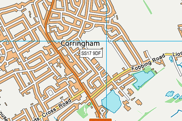 Corringham Recreation Ground map (SS17 9DF) - OS VectorMap District (Ordnance Survey)