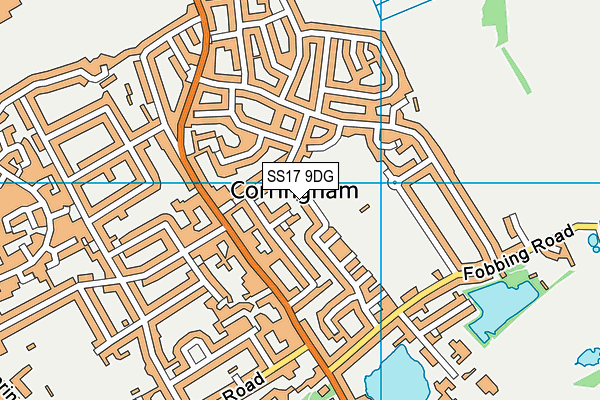 SS17 9DG map - OS VectorMap District (Ordnance Survey)