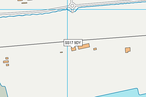 SS17 9DY map - OS VectorMap District (Ordnance Survey)
