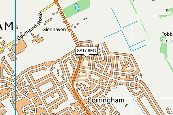 SS17 9EG map - OS VectorMap District (Ordnance Survey)