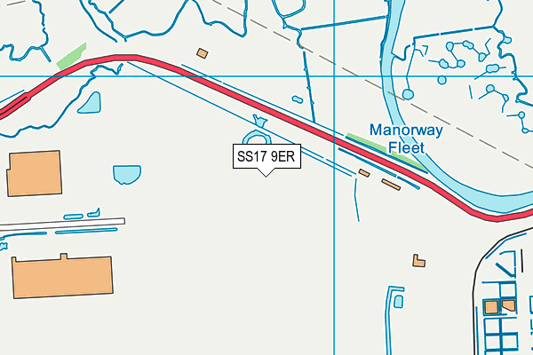 SS17 9ER map - OS VectorMap District (Ordnance Survey)