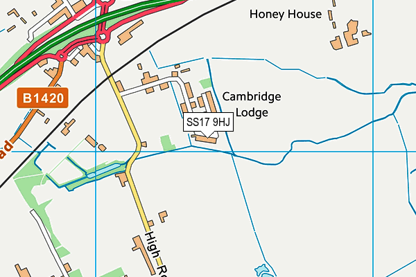 SS17 9HJ map - OS VectorMap District (Ordnance Survey)