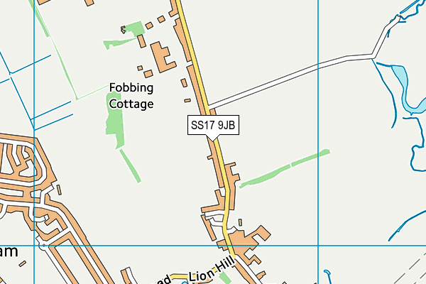 SS17 9JB map - OS VectorMap District (Ordnance Survey)