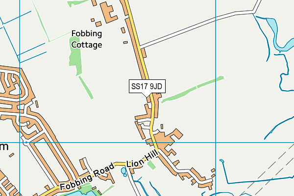 SS17 9JD map - OS VectorMap District (Ordnance Survey)