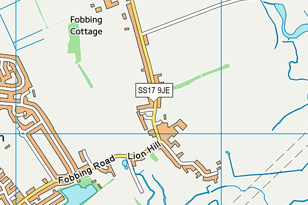 SS17 9JE map - OS VectorMap District (Ordnance Survey)