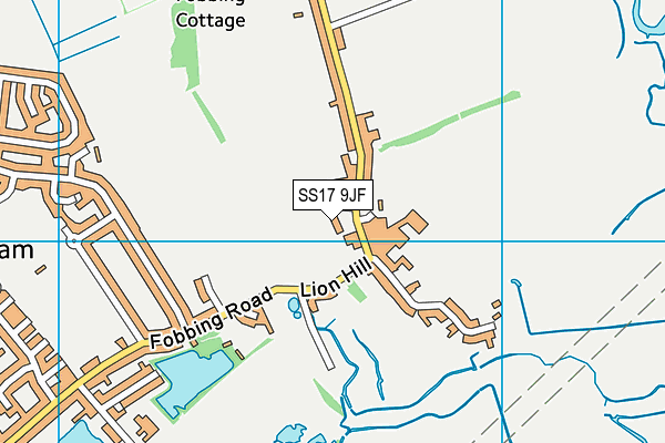 SS17 9JF map - OS VectorMap District (Ordnance Survey)