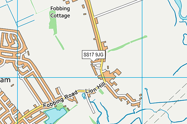 SS17 9JG map - OS VectorMap District (Ordnance Survey)