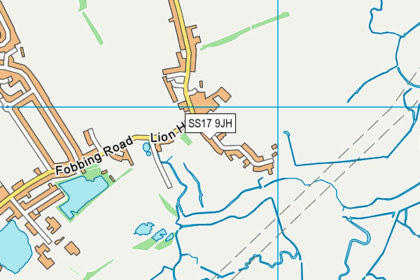SS17 9JH map - OS VectorMap District (Ordnance Survey)