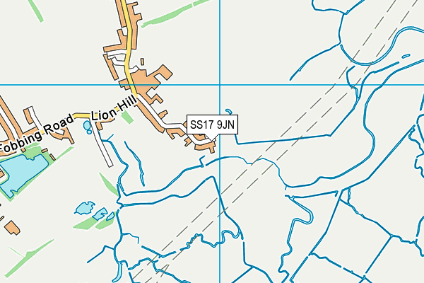 SS17 9JN map - OS VectorMap District (Ordnance Survey)