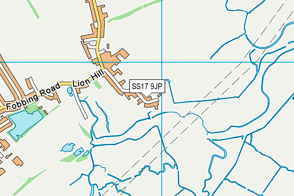 SS17 9JP map - OS VectorMap District (Ordnance Survey)