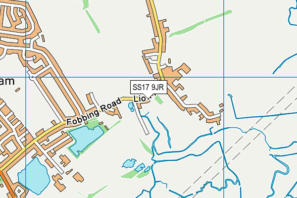 SS17 9JR map - OS VectorMap District (Ordnance Survey)