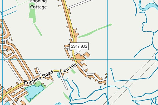 SS17 9JS map - OS VectorMap District (Ordnance Survey)